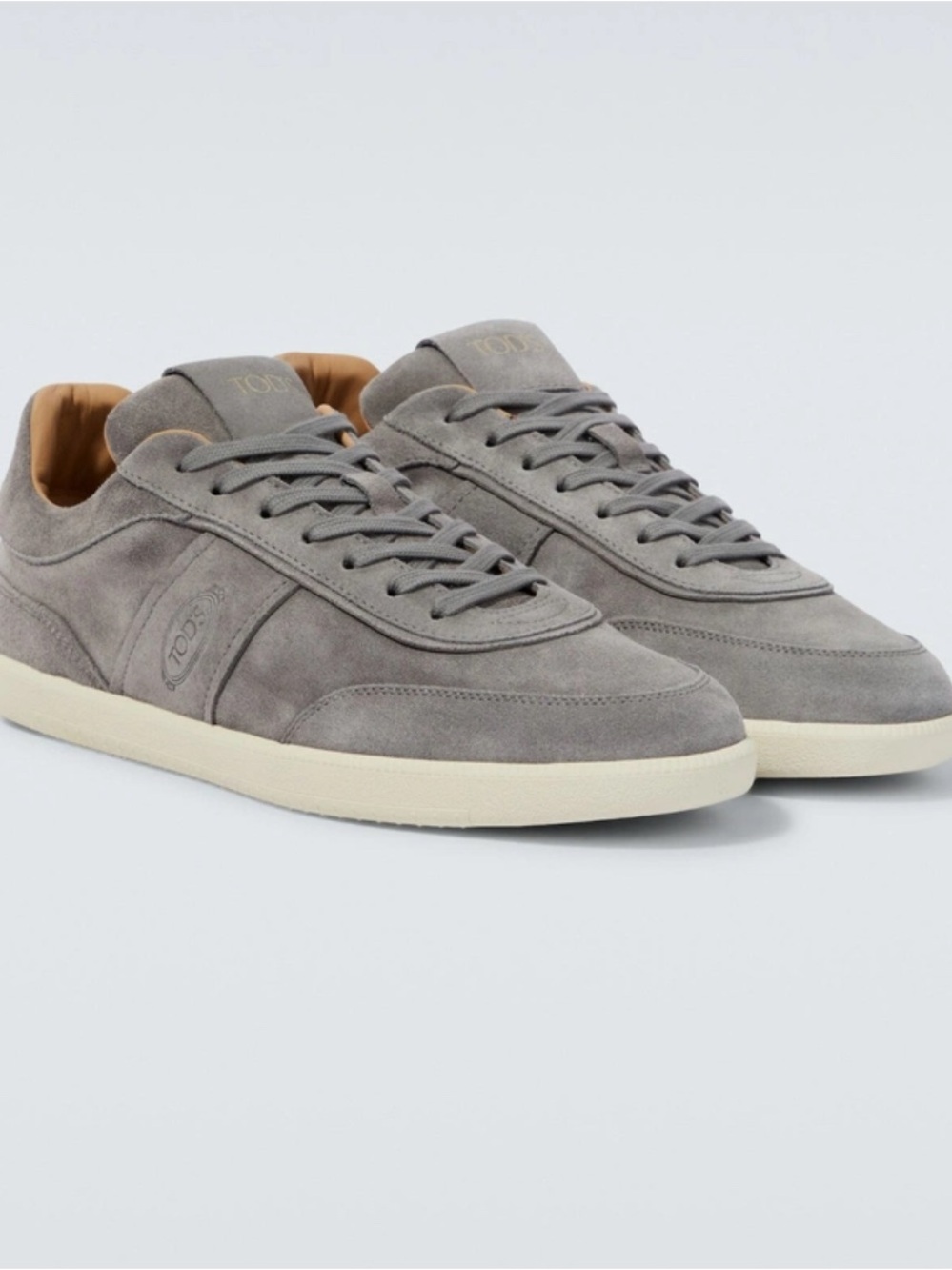 TOD’S Men's Tabs Suede Grey Low-Top Sneakers US 9 Made in Italy - Picture 4 of 12